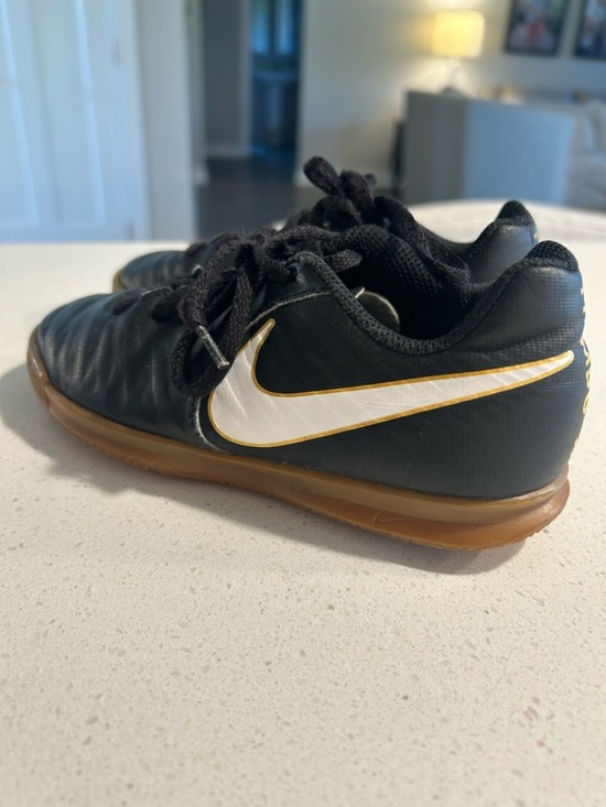 Nike Other - Nike Tiempo X Rio IV indoor soccer
Black Gold White TF Turf Soccer School 12C